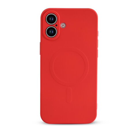 iPhone 16 - Rood - Camera Siliconen MagSafe Back Cover