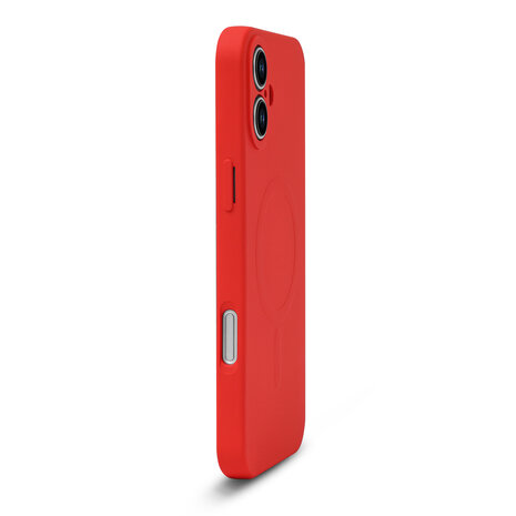 iPhone 16 - Rood - Camera Siliconen MagSafe Back Cover
