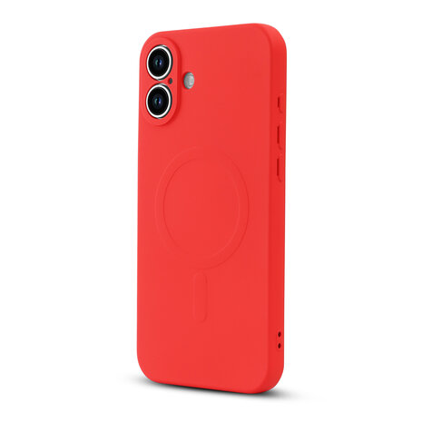 iPhone 16 - Rood - Camera Siliconen MagSafe Back Cover