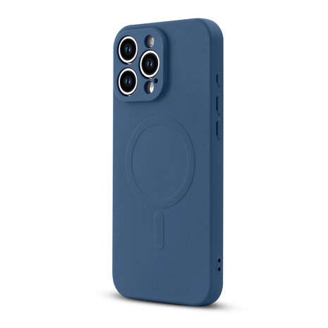 iPhone 16 Pro - Blauw - Camera Siliconen MagSafe Back Cover
