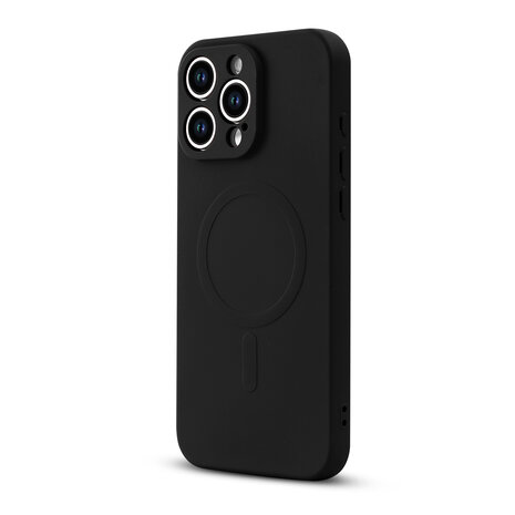 iPhone 16 Pro Max - Zwart - Camera Siliconen MagSafe Back Cover