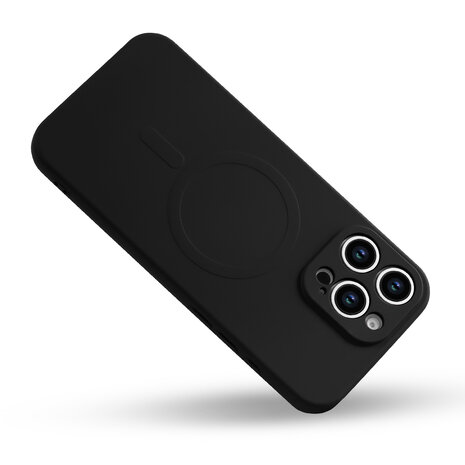 iPhone 16 Pro Max - Zwart - Camera Siliconen MagSafe Back Cover