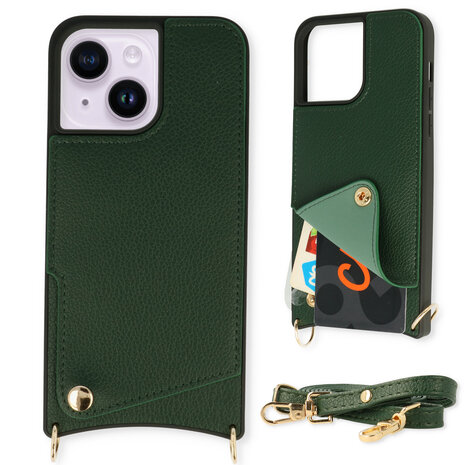 iPhone 14 Groen - Back Cover met Bandje