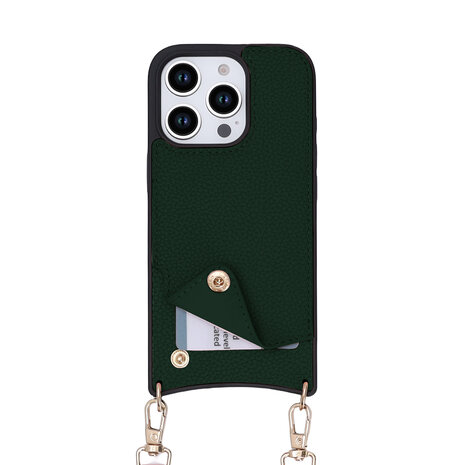 iPhone 16 Pro Max - Groen - Back Cover met Bandje