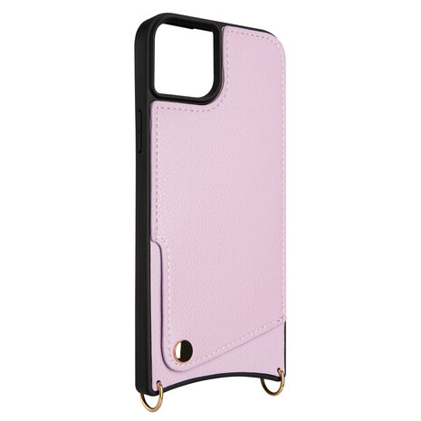 iPhone 15 Paars - Back Cover met Bandje