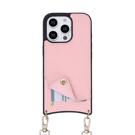 iPhone 16 Pro Max - Roze - Back Cover met Bandje