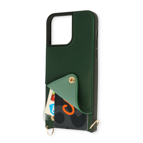 iPhone 11 Pro Max Groen - Back Cover met Bandje