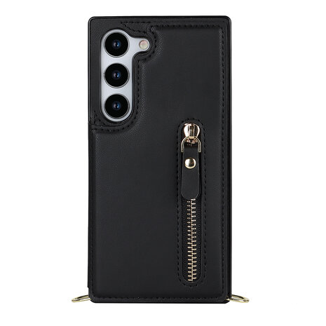 Samsung S24 Zwart - Back Cover met Koord