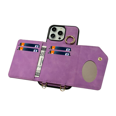 iPhone 14 Pro Bright Lila - Magsafe 2 in 1 met Koord