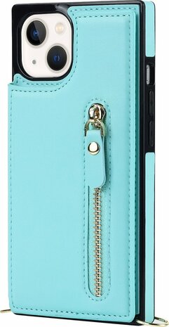 iPhone 14 Turquoise - Back Cover met Koord