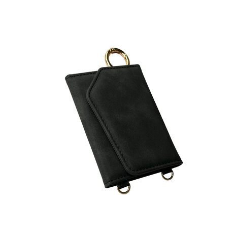 iPhone 14 Pro - Charcoal Gray - 2 in 1 MagSafe Wallet Case - met Koord