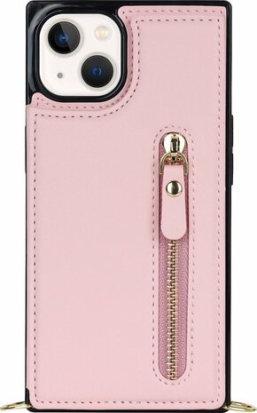 iPhone 15 Roze - Back Cover met Koord
