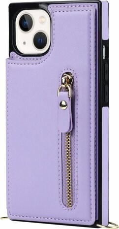 iPhone 15 Plus Paars - Back Cover met Koord