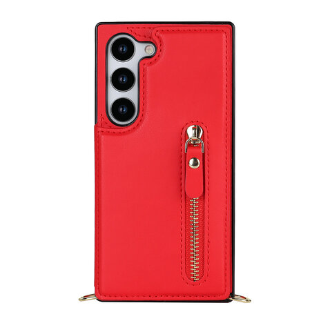 Samsung S23 Rood - Back Cover met Koord