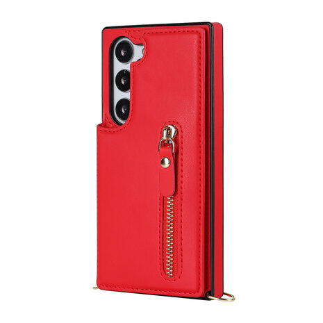 Samsung S23 Rood - Back Cover met Koord