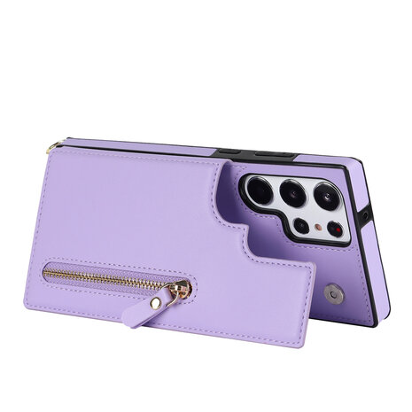 Samsung S24 Ultra Paars - Back Cover met Koord