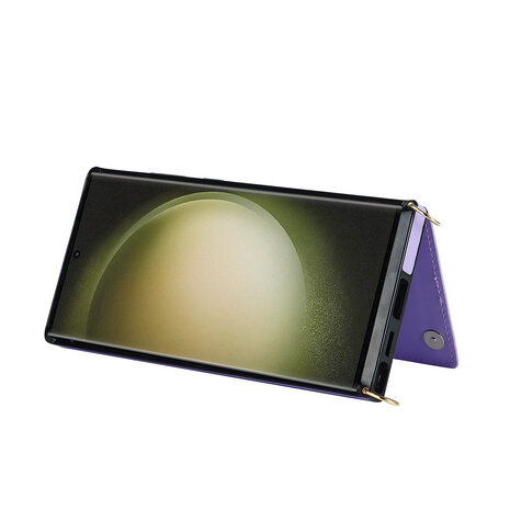Samsung S24 Ultra Paars - Back Cover met Koord