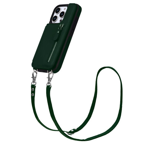 iPhone 16 Pro Max - Groen - Back Cover met Koord