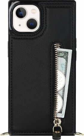 iPhone 11 Zwart - Back Cover met Koord