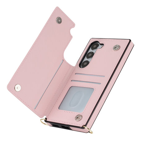 Samsung S23 Roze - Back Cover met Koord