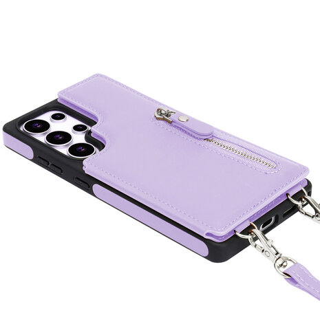 Samsung S25 Ultra - Paars - Back Cover met Koord