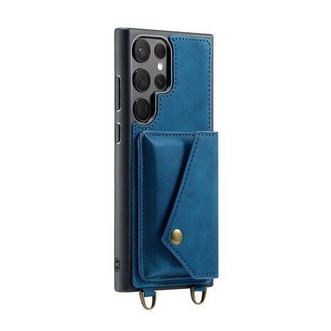 Samsung S23 Ultra Navy Blue - Back Cover met Koord