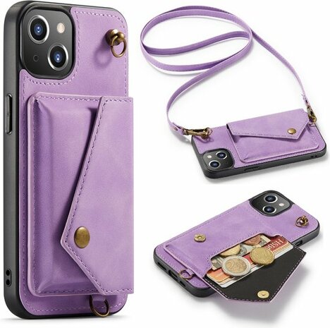 iPhone 13 Bright Lila - Back Cover met Koord