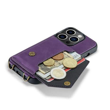iPhone 15 Pro Deep Purple - Back Cover met Koord