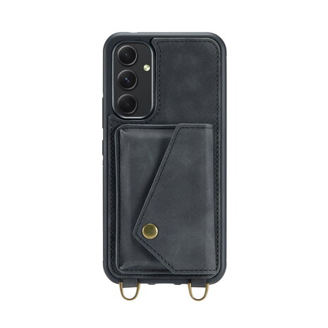 Samsung A14 Charcoal Gray - Back Cover met Koord