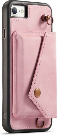iPhone SE 2022 Pale Pink - Back Cover met Koord