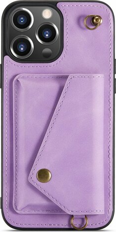 iPhone 13 Pro Bright Lila - Back Cover met Koord