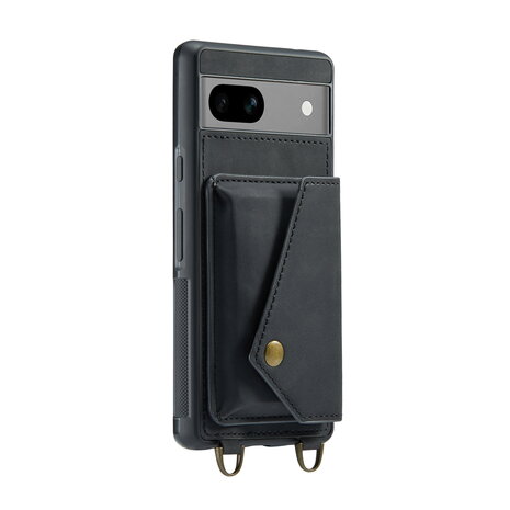 Pixel 8 Pro Charcoal Gray - Back Cover met Koord