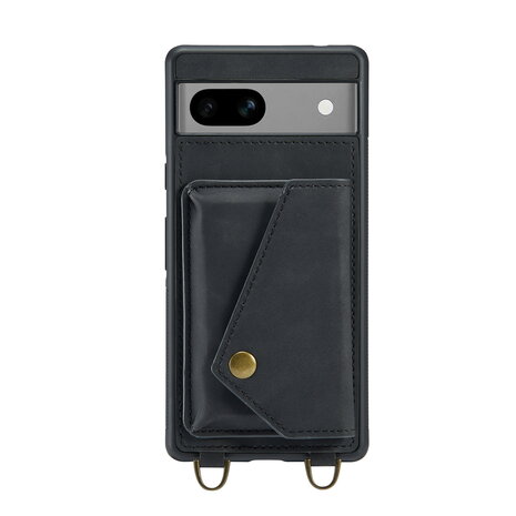 Pixel 8 Pro Charcoal Gray - Back Cover met Koord
