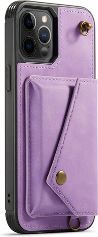 iPhone 12 Pro Max Bright Lila - Back Cover met Koord