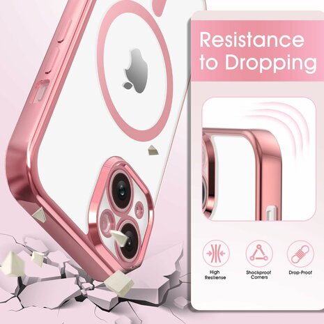 iPhone 15 - Roze - MagSafe TPU met Koord