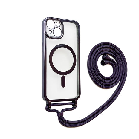 iPhone 12 Pro Paars - Magsafe TPU met Koord
