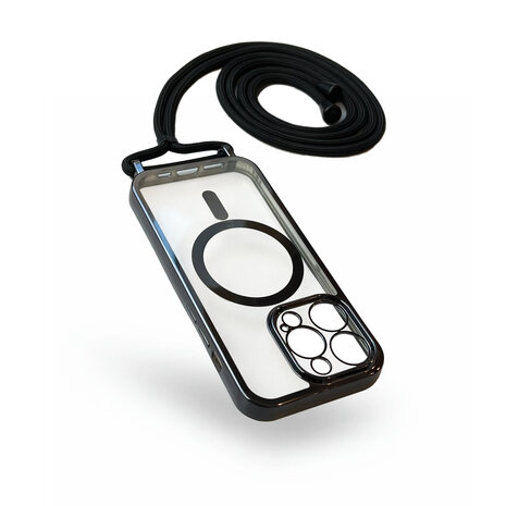 iPhone 14 Pro Zwart - Magsafe TPU met Koord