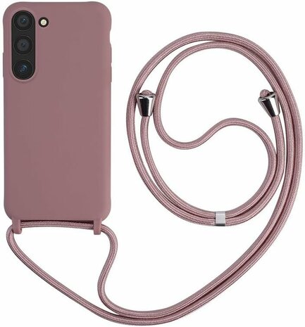 Samsung A14 Roze - TPU Back Cover met Koord