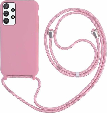 Samsung A53 Roze - TPU Back Cover met Koord