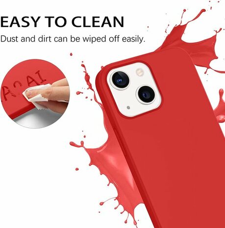 iPhone 14 Pro Max Rood - TPU Back Cover met Koord