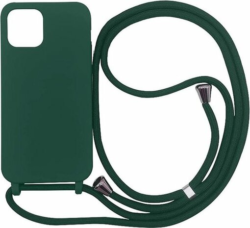 iPhone 11 Pro Groen - TPU Back Cover met Koord