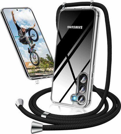 Samsung A26 - Transparant - Back Cover met Koord