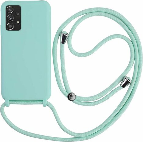 Samsung A33 5G Turquoise - TPU Back Cover met Koord