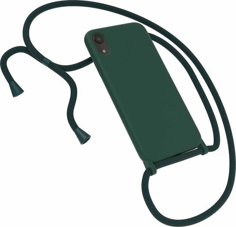 iPhone XR Groen - TPU Back Cover met Koord