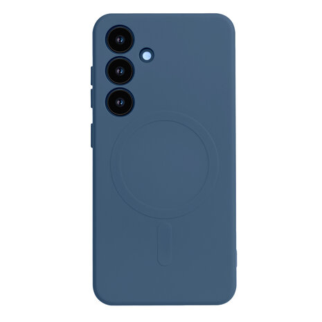 Samsung S25 Plus - Donker Blauw - Camera Siliconen MagSafe Back Cover