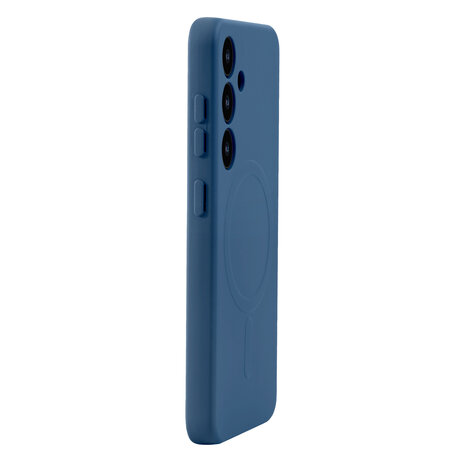 Samsung S25 Plus - Donker Blauw - Camera Siliconen MagSafe Back Cover