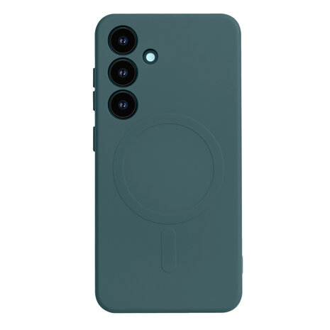 Samsung S25 Plus - Donker Groen - Camera Siliconen MagSafe Back Cover