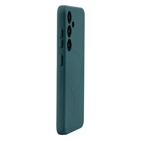Samsung S25 Plus - Donker Groen - Camera Siliconen MagSafe Back Cover