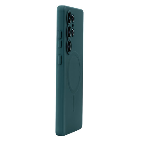 Samsung S25 Ultra - Donker Groen - Camera Siliconen MagSafe Back Cover