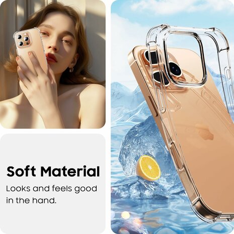 iPhone 16 Pro - Anti Shock &amp; 2X Glas - Transparant